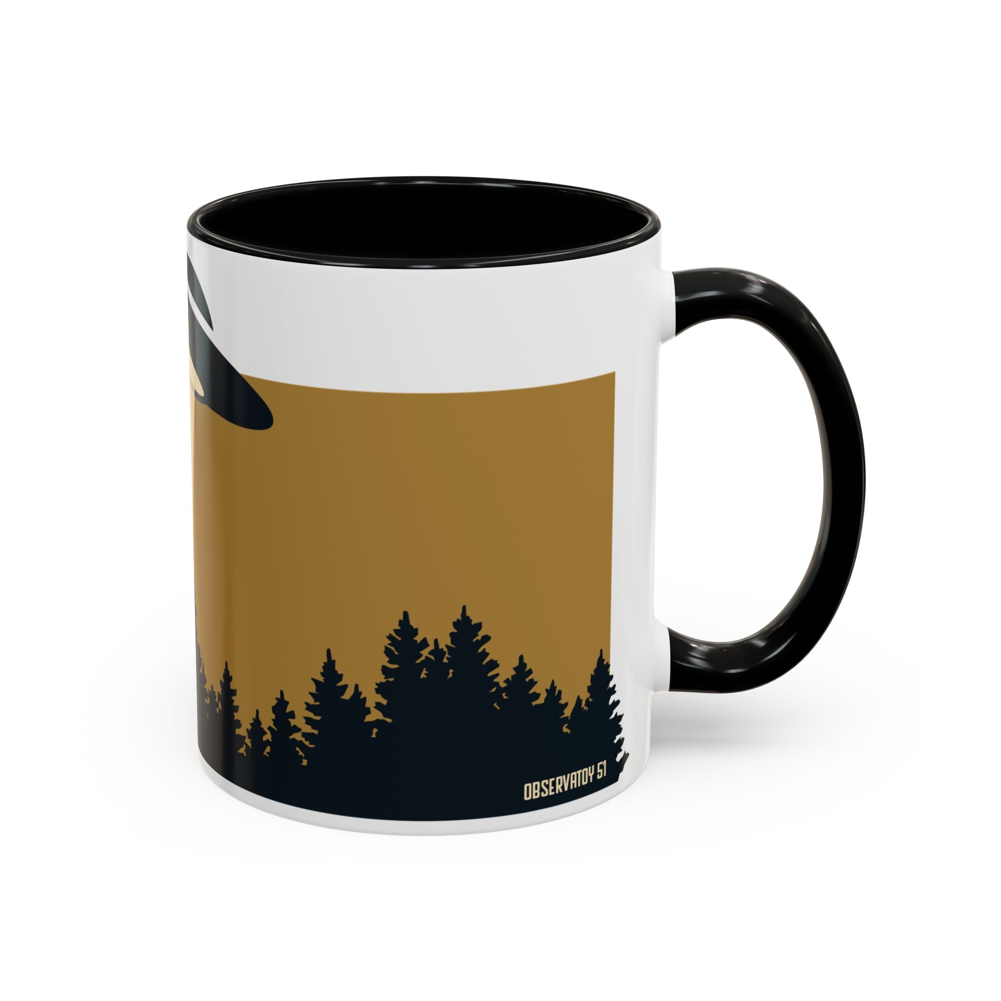 Keep Looking Up Mug | Observatory 51 Signature UFO Coffee Mug | Retro Sci-Fi Gift for UFO Enthusiasts | Alien & UAP Inspired Ceramic Mug