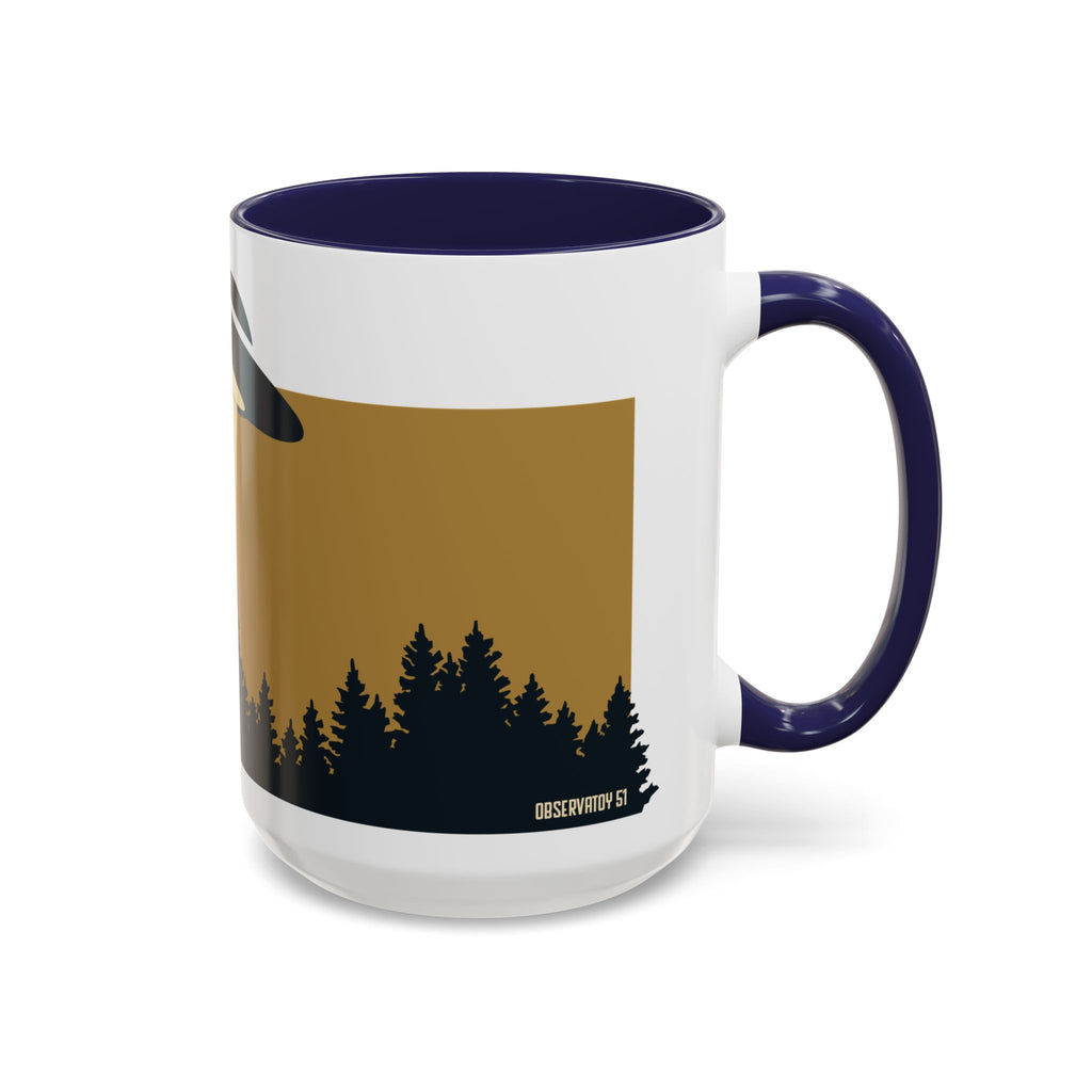 Keep Looking Up Mug | Observatory 51 Signature UFO Coffee Mug | Retro Sci-Fi Gift for UFO Enthusiasts | Alien & UAP Inspired Ceramic Mug