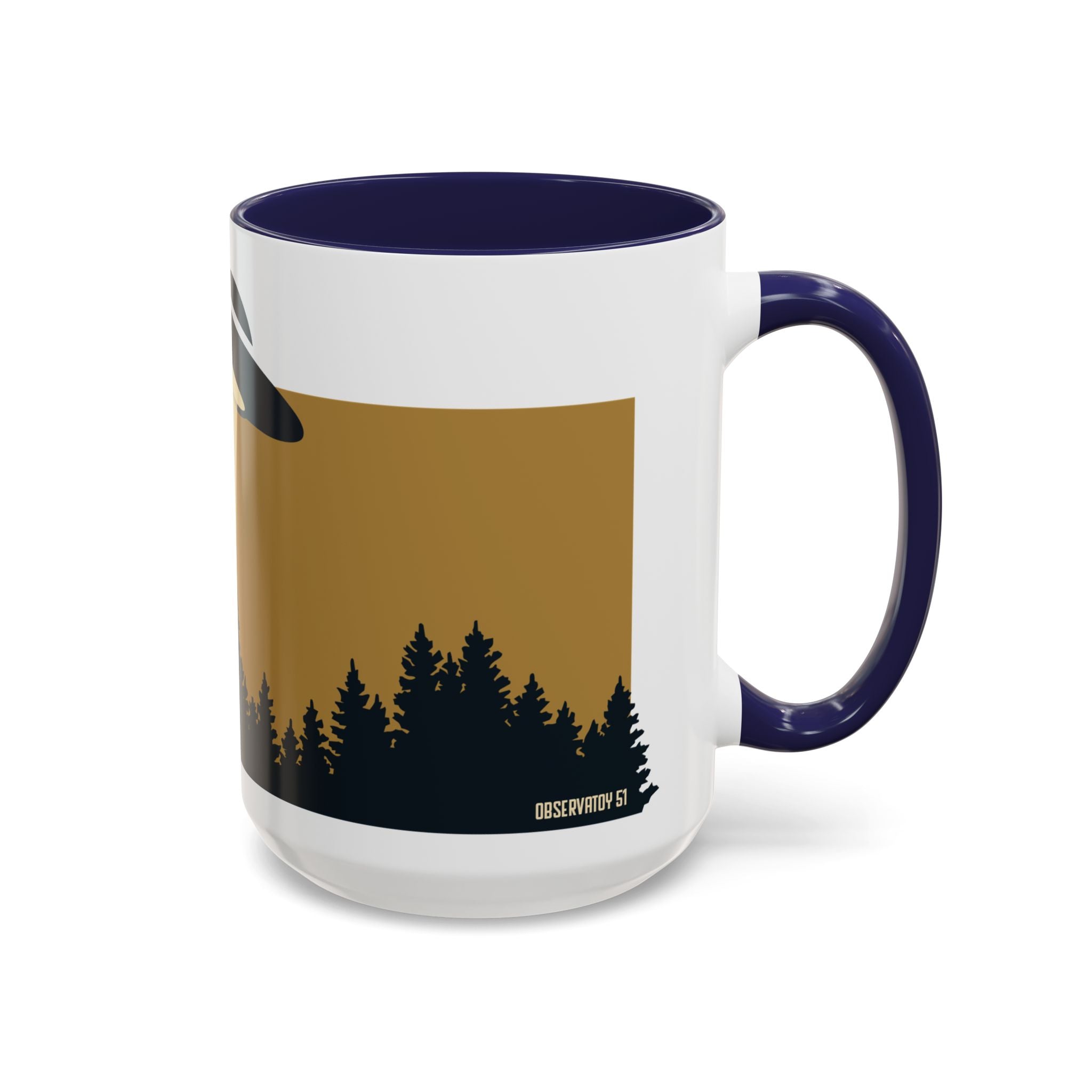 Keep Looking Up Mug | Observatory 51 Signature UFO Coffee Mug | Retro Sci-Fi Gift for UFO Enthusiasts | Alien & UAP Inspired Ceramic Mug