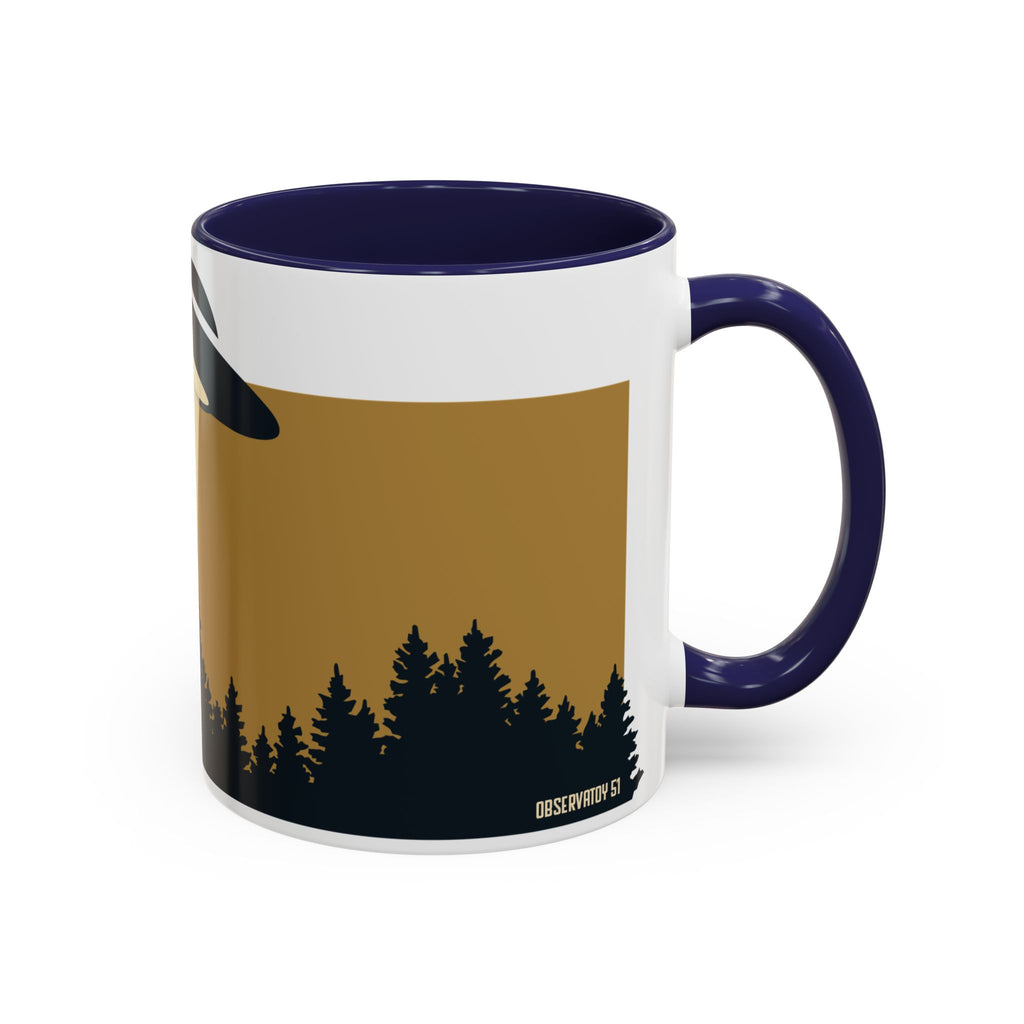 Keep Looking Up Mug | Observatory 51 Signature UFO Coffee Mug | Retro Sci-Fi Gift for UFO Enthusiasts | Alien & UAP Inspired Ceramic Mug