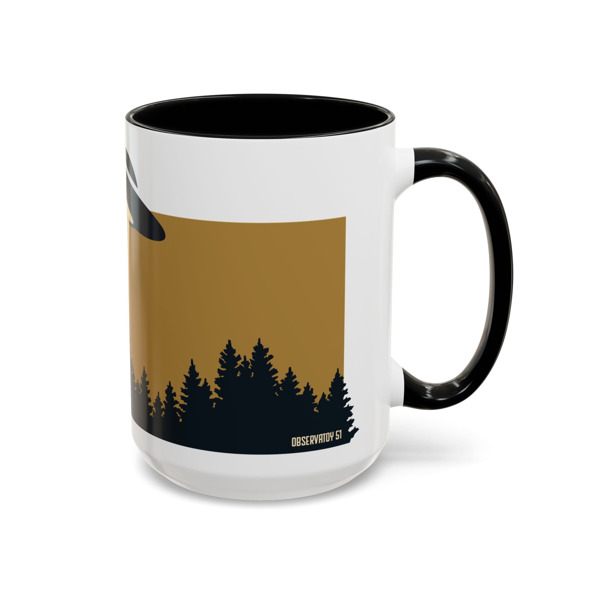 Keep Looking Up Mug | Observatory 51 Signature UFO Coffee Mug | Retro Sci-Fi Gift for UFO Enthusiasts | Alien & UAP Inspired Ceramic Mug